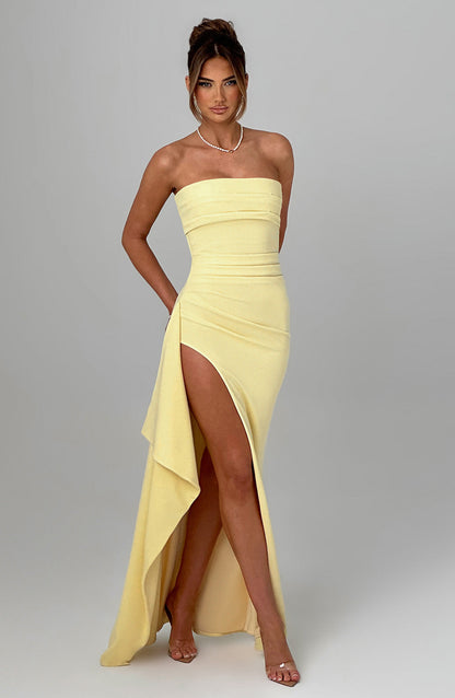 ZAFIRA MAXI DRESS - LEMON