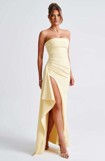 ZAFIRA MAXI DRESS - LEMON