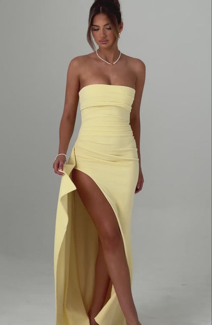 ZAFIRA MAXI DRESS - LEMON