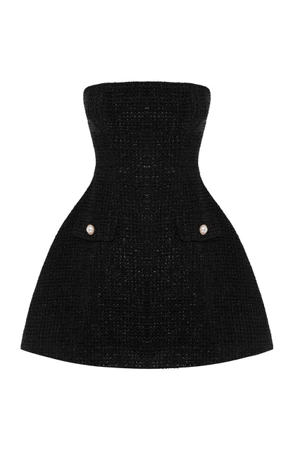 LOTTIE MINI DRESS -  BLACK
