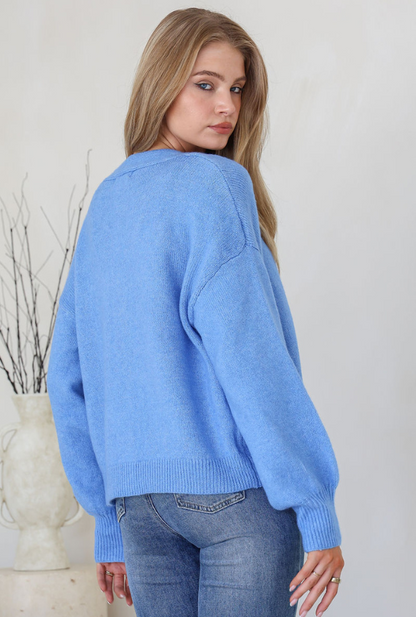 Avery Knit Set - Blue