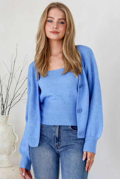 Avery Knit Set - Blue