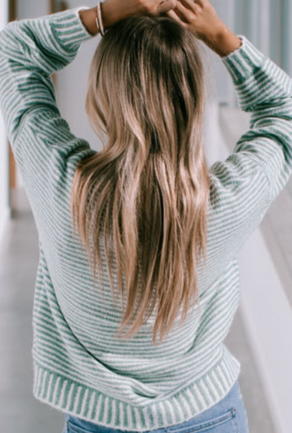 Bryce Knit - Sage/Winter White