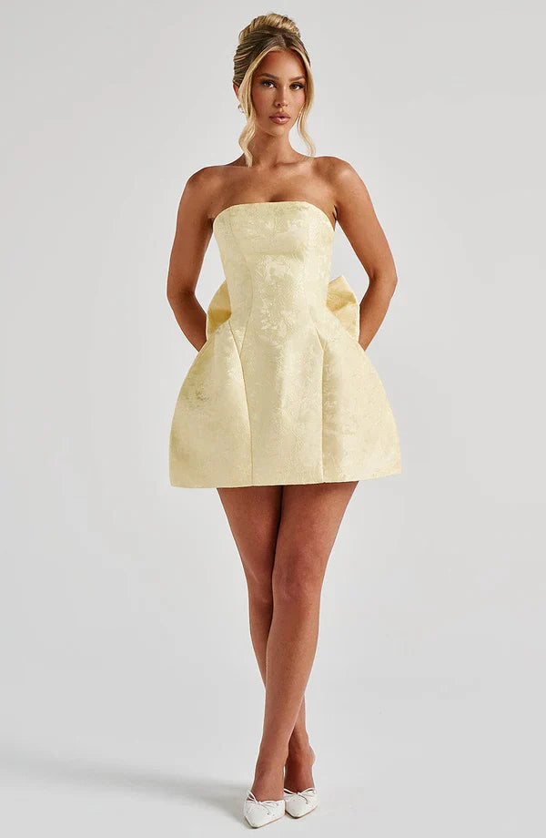 Elenora Mini Dress - Lemon