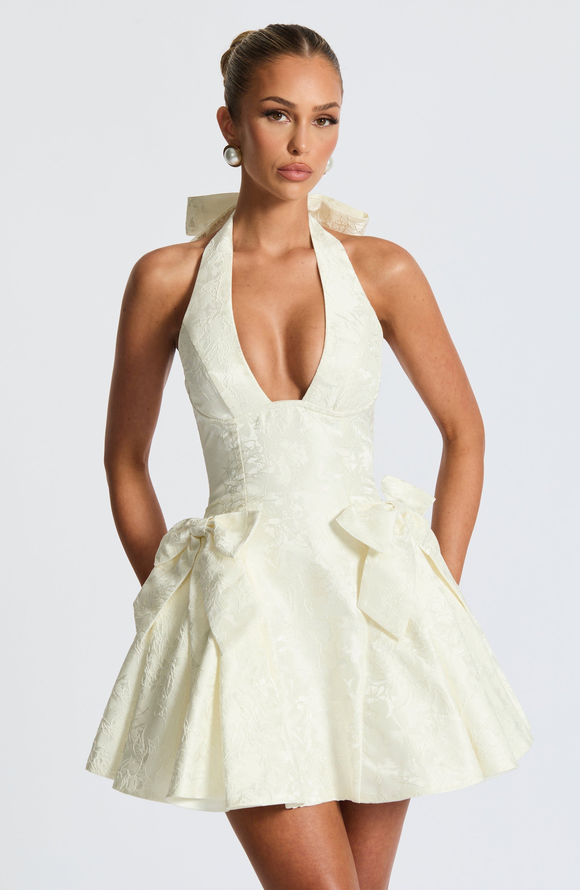 Jocelyn Mini Dress - Ivory Dress Babyboo Fashion Premium Exclusive Design