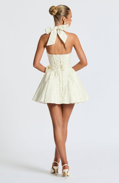 Jocelyn Mini Dress - Ivory Dress Babyboo Fashion Premium Exclusive Design